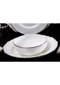 Resim Massimo Victoria Gold 24 Parça Yemek Takımı Beyaz 