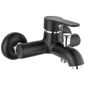 Resim Gms Zirve Zrv303-K Siyah Krom Banyo Duş Bataryası Siyah 