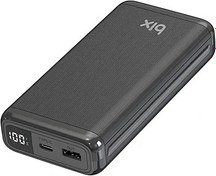Resim Bix BXPB204 20000MAH Usb-A 22.5W ve Type-C Pd 20W Çift Çıkışlı LED Ekranlı Powerbank Siyah 