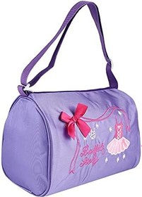 Resim Srliya Çocuk Dans Bale Yüzme Çantası Çantası İşlemeli Tote, Mor, Evrak çantası 