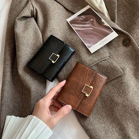 Resim 1 adet Kadın Vintage Cüzdan, Kart Tutucu ile Kompakt Sikke Cüzdanı, Snap Kapanış, Polyester Kaplı, Çok Fonksiyonlu El Çantası, Moda Aksesuarı|Vintage Cüzdan|Şık Cüzdan 