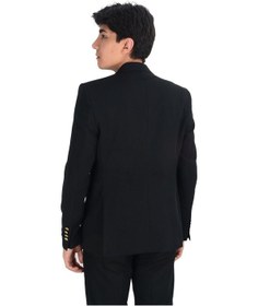 Resim Cengiz İnler Kruvaze Metal Düğme Slim Fit Lycra Erkek Ceket 001 