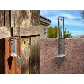 Resim Seraphic 1 5 Inç Kapasiteli Tüplü Dış Mekan, 2'den 1 Paslanmaz Çelik Tutucu - Bahçe Için Hassas Yağmur Ölçümü, Çimenler (Yurt Dışından) 