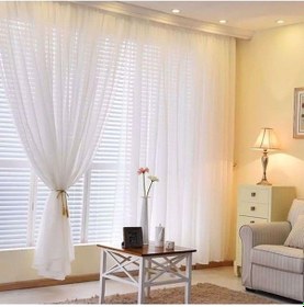 Resim Ekru Düz Tül Perde Grek Etek Kurşunlu Normal Pile 1'e 2,5 Pile-ekru Ekru 