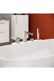 Resim Artema Root Square A42757 Küvet Bataryası, 4 Delikli, Krom 