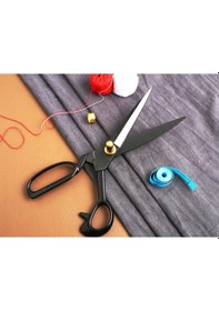 Resim 30.5 Cm Büyük Boy Vidalı Tezgah Üstü Çelik Somunlu Kumaş Makası 