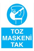 Resim Uytab Toz Maskeni Tak Uyarı Tabelası - 35x50 Alüminyum Kompozit Panel - TGM1 