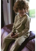 Resim Littlegusto Little Gusto Bebek Pijama Takımı Cosmos Haki Organik Pamuk 