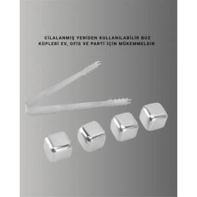Resim Shopwave Çevre Dostu Metal Buz Küpü ve Kullanışlı Klips Seti 