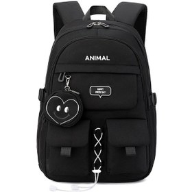 Resim Luckydog Su Geçirmez Kadın Çantası - Hafif Nylon Sırt Çantası, Omuz Askılı, Yan Cepli, Renkli Seçenekler Çok Renkli 