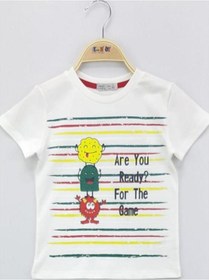 Resim Toontoy Kids Toontoy Erkek Çocuk Are You Ready Bsk Tişört Beyaz 