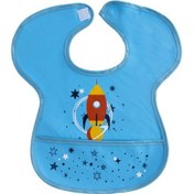 Resim Sevi Bebe Cırtlı Muşamba Önlük Art-22 Uzay Gemisi Lacivert 