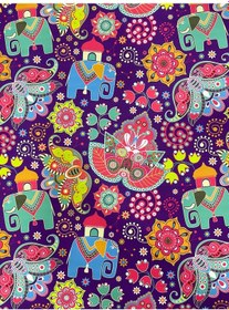 Resim ndian Fil Desenli Kumaş Kırlentlik Döşemelik Kumaş Dijital Baskı 