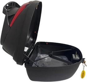 Resim WHEELIE XT63-B 42 Litre Motosiklet Arka Çanta Siyah Su Geçirmez ABS Top Case Bagaj Üniversal 