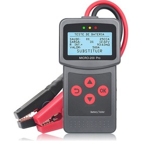 Resim Synodicmonth Micro-200 Pro Araba Motosiklet Akü Test Cihazı 12/24v Çok Dilli Dijital Akü Sistemi Analizörü Brezilya Sürümü 