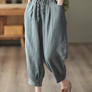 Yeni Nefes Alabilen Yerli Keten Tarzı Kolsuz Üst, Rahat, İki Taraflı Yaz Giyiminde Kadınlar İçin.