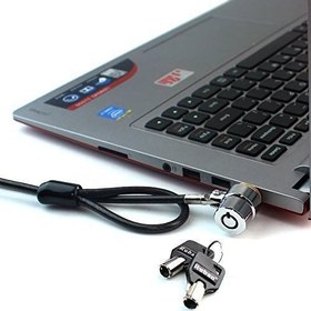 Resim RUBAN Notebook Kilidi ve Güvenlik Kablosu (PC/Laptop) İki Tuşlu 1,9 m (Siyah) 