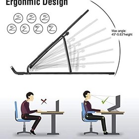 Resim MT662 7 Kademeli Ayarlı Katlanabilir Laptop Tablet Standı Siyah 