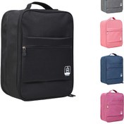 Resim Modern Minimalist Seyahat Ayakkabı Organizatör Çantası - Dayanıklı Naylon, Fermuarlı Kapatma ile Çoklu Bölme Tasarımı, Siyah, Elde Yıkanabilir, Sneaker ve Rahat Ayakkabılar için İdeal, Ayakkabı Depolama Organizatörü, Şık Tasarım, Sağlam Yapı 