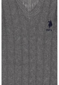 Resim U.s. Polo Assn. Erkek Çocuk Gri Melanj Kazak /triko 50315639-vr086 Gri Melanj 