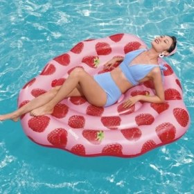 Resim Havuz Float, Kokulu Ahududu Kokulu Yüzme Şezlongu, Çocuklar ve Yetişkinler Için 