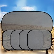 Resim Universal Araba Güneşlik Siyah File Yan Pencere Güneşlik, 44*36cm, Polyester Fiber, Emme Kupası ile, Araba için 