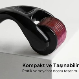 Resim Hype Store Derma Roller - 0.5 mm Titanyum Iğneli Cilt Bakım Aleti, Gözenek Sıkılaştırıcı, Kırışıklık ve Leke Karşıtı, Kolay Temizlenebilir Mikro Iğne Masaj Aleti 