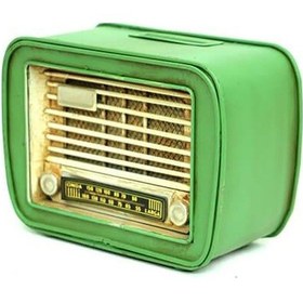 Resim Dekoratif Metal Radyo Kumbara Vintage Hediyelik 