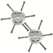 Resim Xuweiwei 2 Adet 6 Bıçaklı Çim Biçme Makinesi Yedek Başlığı - Manuel Çim Budama Tekerleği 