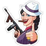 Resim Gogo 75x85mm Female Gangster 