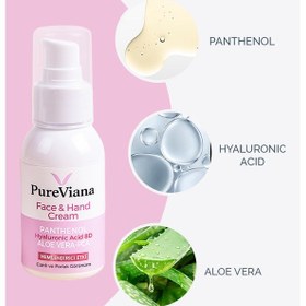 Resim Pureviana Yüz & El Kremi 60ml Hyaluronik Asit 8d + Aloe Vera + Cica + Shea Nemlendirici, Bariyer Onarıcı 