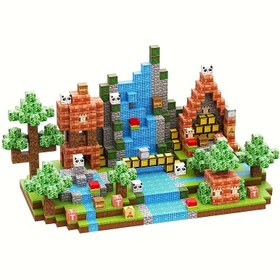 Resim Yaratıcı Manyetik Oyuncaklar, Manyetik Oyuncak Seti, Kübik Mimarlık Oyuncakları Noel Cadılar Bayramı Hediyesi en iyi hediye çocuklar için - 28/64/100 adet Manyetik Yapı Blokları, Uluslararası Tatil hediyeleri 