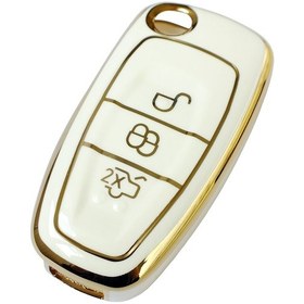 Resim Focus 3 Mondeo Transit Courier Uyumlu Silikon Nano Anahtar Kumanda Kılıfı Beyaz 