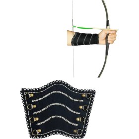 Resim Okçubaba Kolçak Kol Koruma Siyah – Okçuluk Sporu Için Ayarlanabilir Kol Kalkanı 