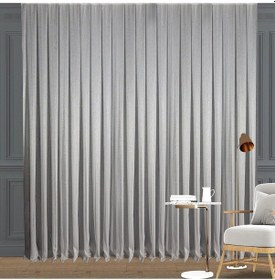 Resim Gümüş Simli İnce Çizgili Tül Perde Pilesiz Extraforlu Düz Dikim-gümüş Gümüş 