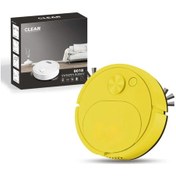 Resim Yenı Usb Süpürme Robotlu Süpürge Paspas 3 In 1 Akıllı Kablosuz 1500pa Sürükleme Yellow Sarı 