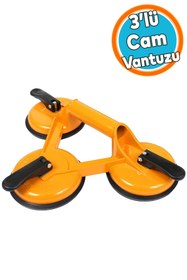 Resim NZB Plastik Vantuz Cam Vakumlu Fayans Ahşap Tutucu Taşıma Araba Kaporta Göcük Çektirme Üçlü 3'lü 