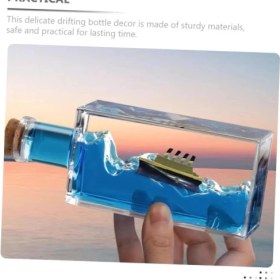 Resim Batmayan Gemi Şişe Akvaryum 