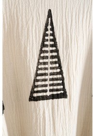 Resim Varol Organik %100 Pamuk Kimono Yaka Sabalık Bornoz Plaj Elbisesi - Piramit - S/m Krem/s/m Krem 