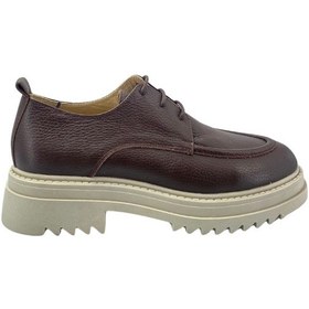 Resim Disparita 257004 Hakiki Deri Kadın Ayakkabı Kahverengi 