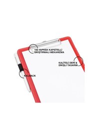 Resim Sekreterlik,a5 Küçük Boy,kapaksız,a5 Clipboard Vegan Suni Deri,17,5x24,5 Cm.,kırmızı 