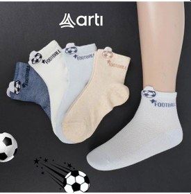 Resim Kıpırık Baby 4 Adet Erkek Çocuk Football Topu Desenli Soket Çorap-1214 ÇoK Renkli 