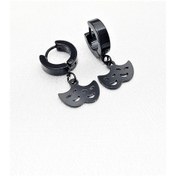 Resim 316L CERRAHİ ÇELİK SİYAH KAPLAMA TİYATRO FİGÜR İGNELİ ÇELİK KÜPE Gümüş 