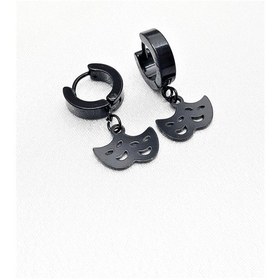 Resim 316L CERRAHİ ÇELİK SİYAH KAPLAMA TİYATRO FİGÜR İGNELİ ÇELİK KÜPE Gümüş 