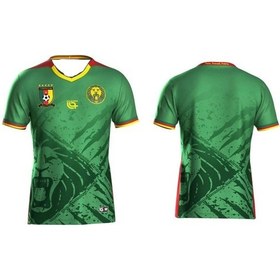 Resim Snapbuy3d Baskı Kamerun 25/26 Erkek/kadın Deplasman Forma Nefes Alabilir Tişörtbej Bej 