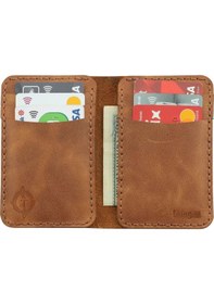Resim Twingold İsme Özel Dikey Mini Cüzdan - %100 Rainbow Deri - A010005 - Camel Camel 
