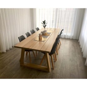 Resim Genel Markalar Ahşap Ayaklı Ağaç Yemek Masası / Toplantı Masası / Çalışma Masası 