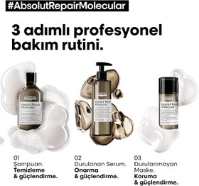 Resim L'Oréal Professionnel Paris Serie Expert Absolut Repair Molecular Tüm Yıpranmış Saçlar Için Arındırıcı Şampuan 500ml 