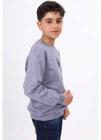 Resim Toontoy Erkek Çocuk Baskılı Sweatshirt Koyu Gri 