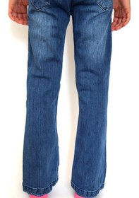 Resim Milenawear By Milena Likralı Yıpratma Ispanyol Paça Jeans Mavi 